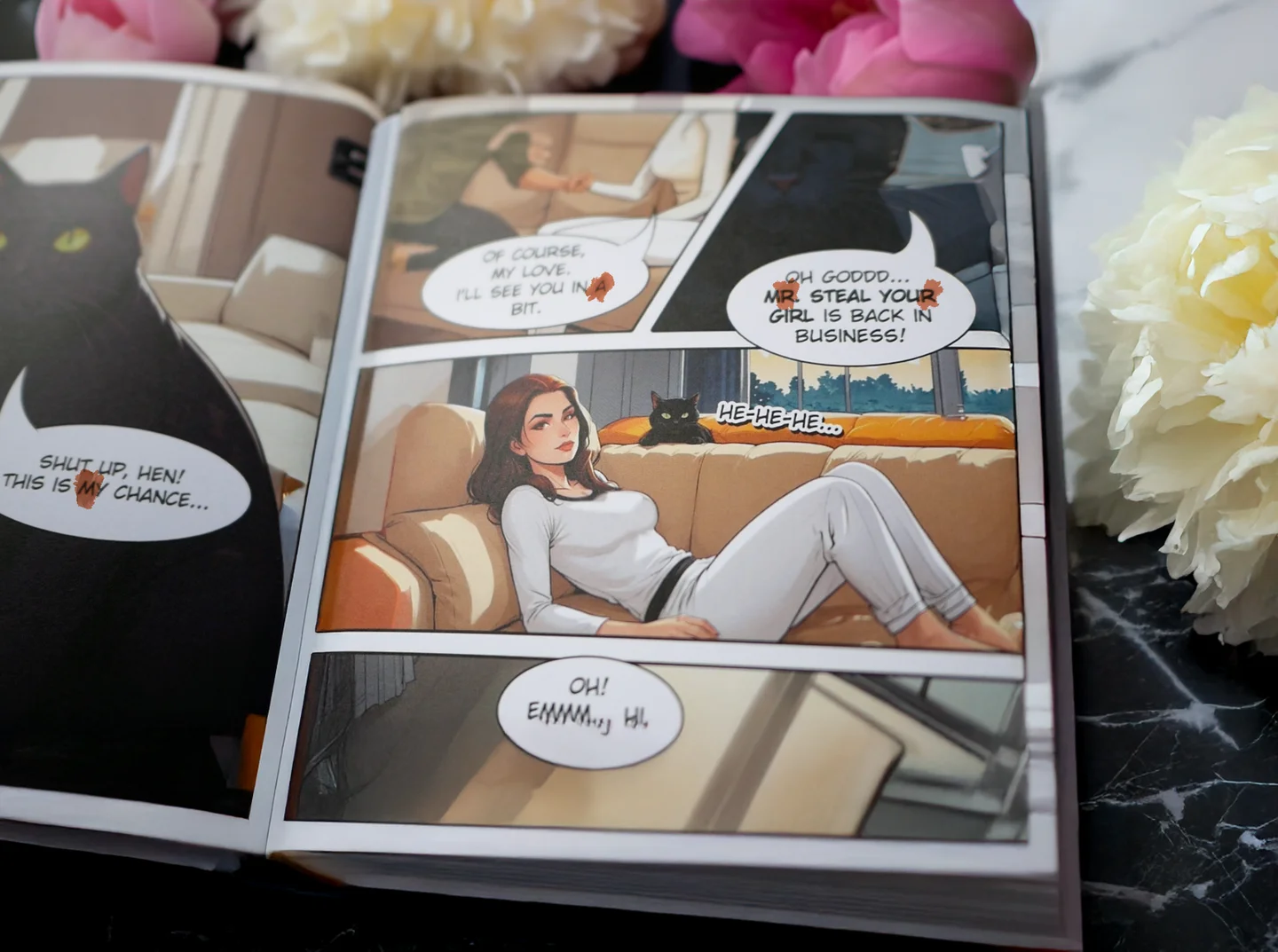 First letters of chapters spelling out 'Will You Marry Me' as an interactive discovery